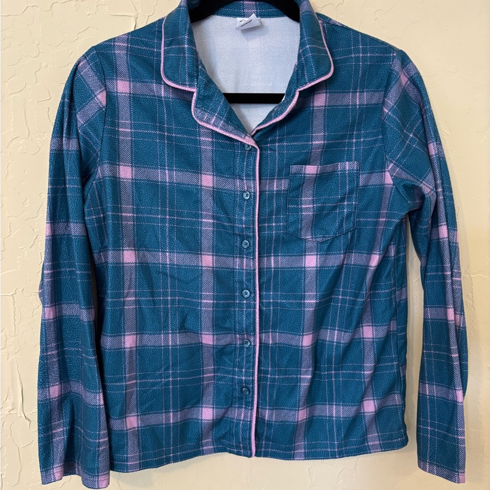Plaid Button-Up Pajamas
